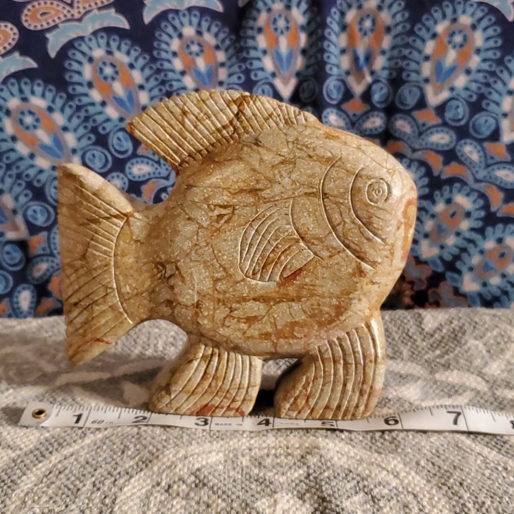 Hand carved Stone Fish